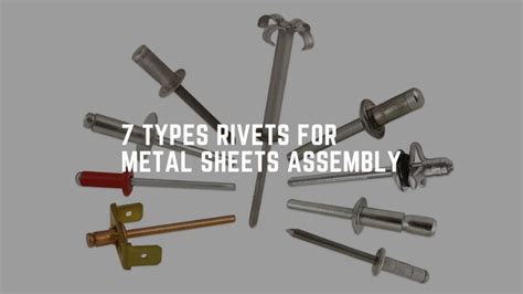 how to install rivets in sheet metal|types of sheet metal rivets.